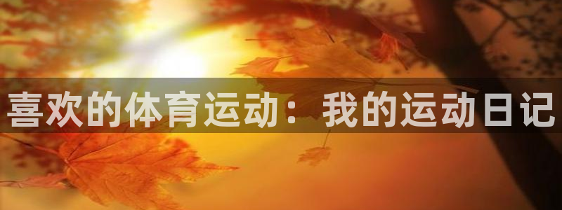 JJB竞技宝官方平台体育：喜欢的体育运动：我的运动日