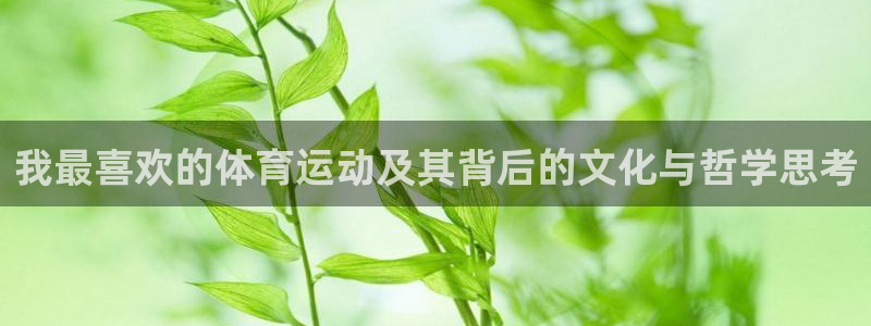JJB竞技宝官网下载招商电话号码是多少号：我最喜欢的体育运动